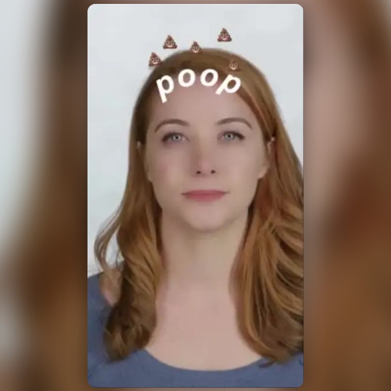 POOP crown Lens by Landon Snapchat Lenses and Filters