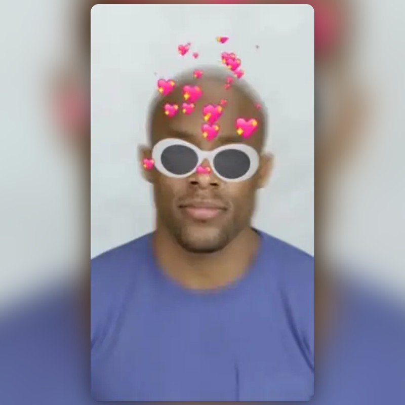 Clout Goggle Heart Lens by Benson King Snapchat Lenses and Filters