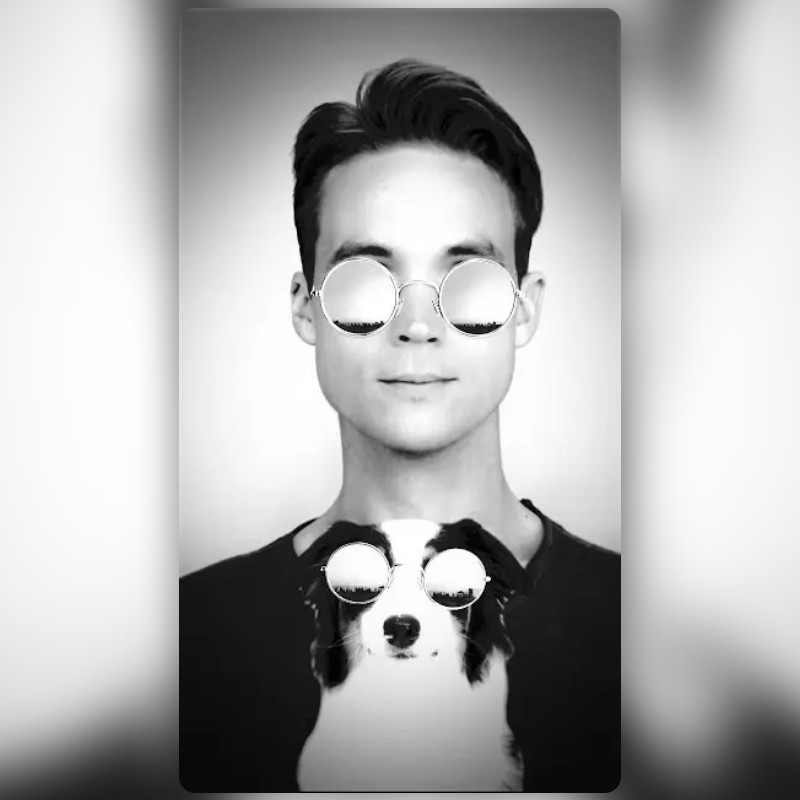 Mirrored Glasses Lens by Snapchat Snapchat Lenses and Filters