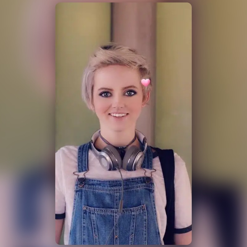Pink Heart Lens by Snapchat Snapchat Lenses and Filters