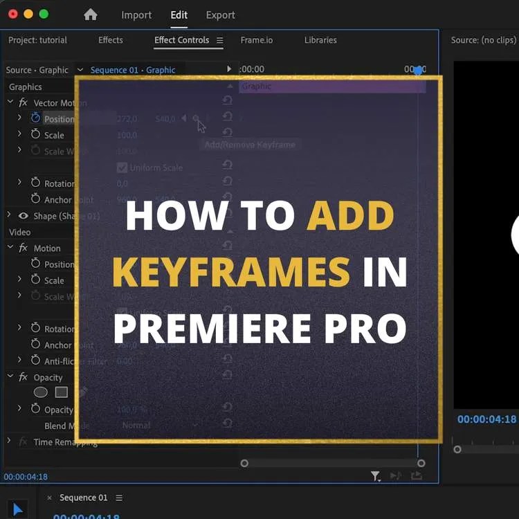 How To Add Keyframes In Premiere Pro Navigating & Setting [Guide]