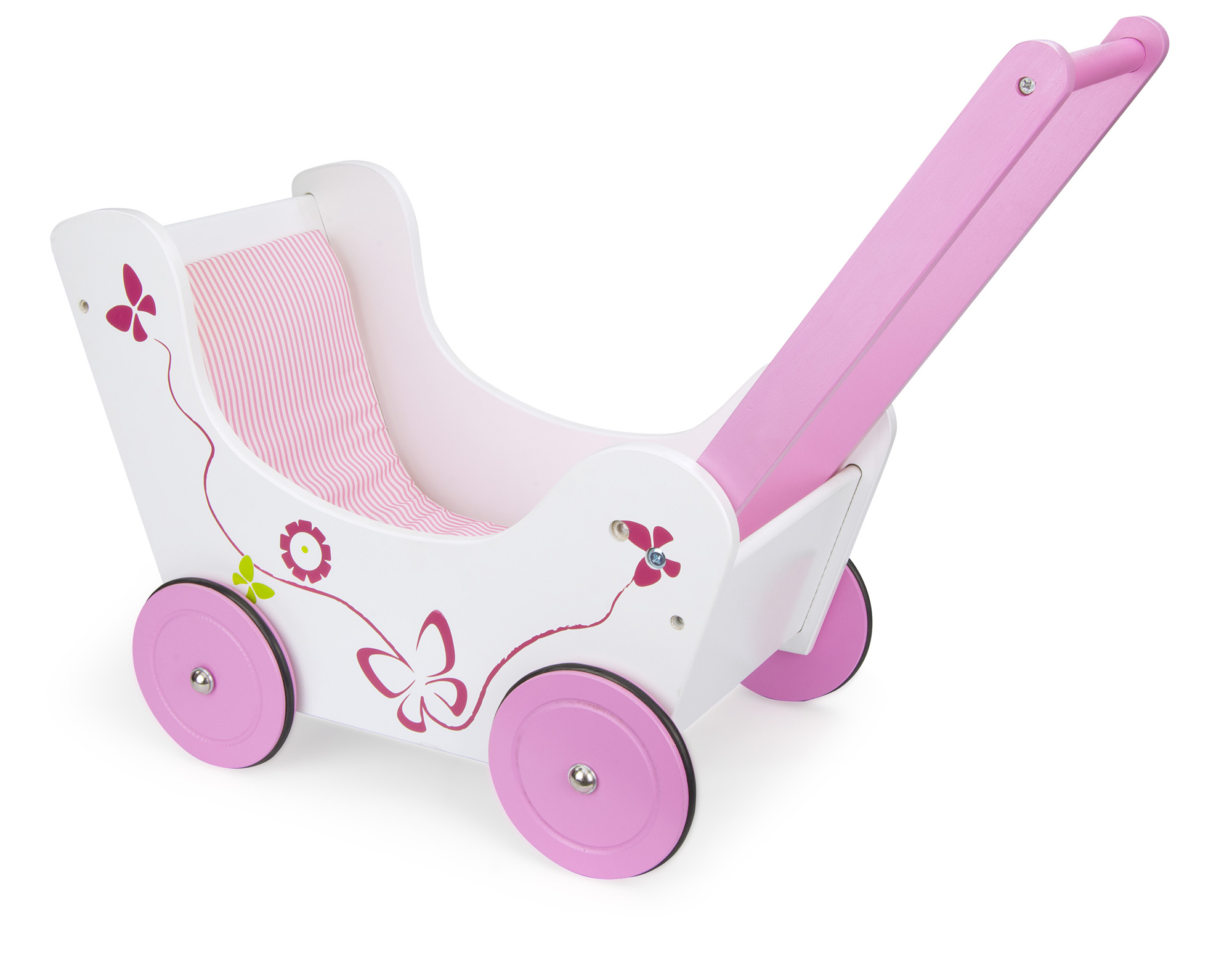 Puppenwagen Lauflernwagen Aus Holz Pink leomark.de