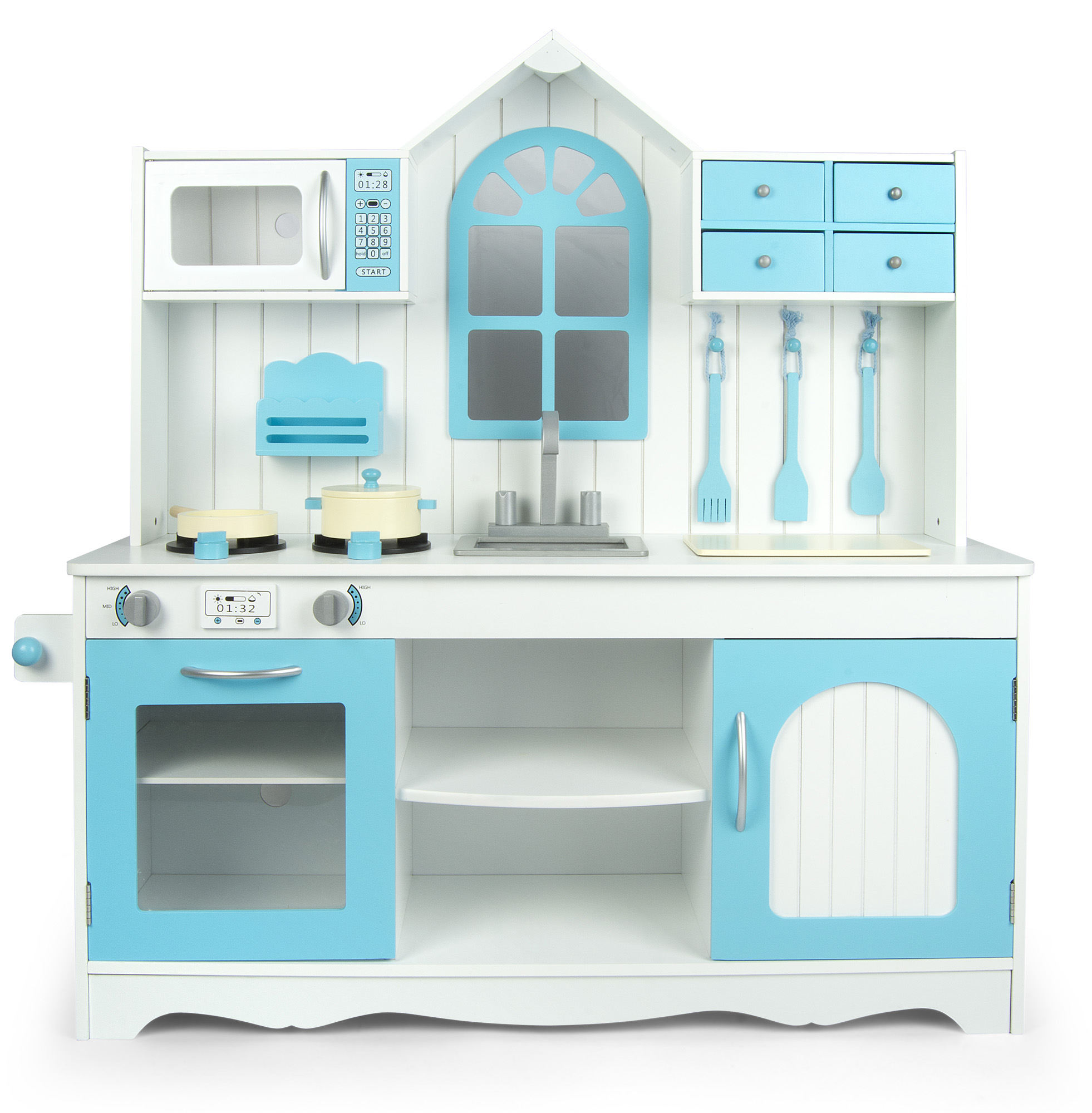 Cucina Exclusive RoyalBlue per bambini in legno colore Azzurro