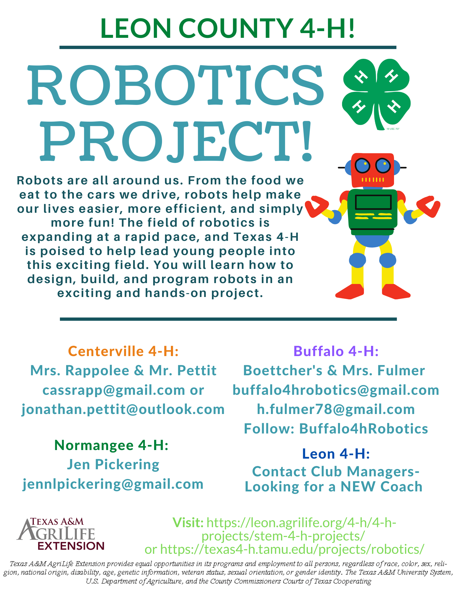 robotics flyer 20202021 Leon