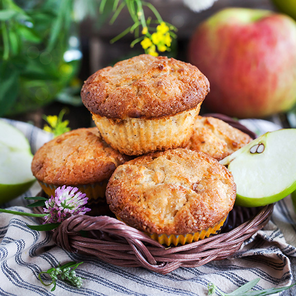 Minimuffins à la compote de pommes et au fromage blanc Léonce Blanc