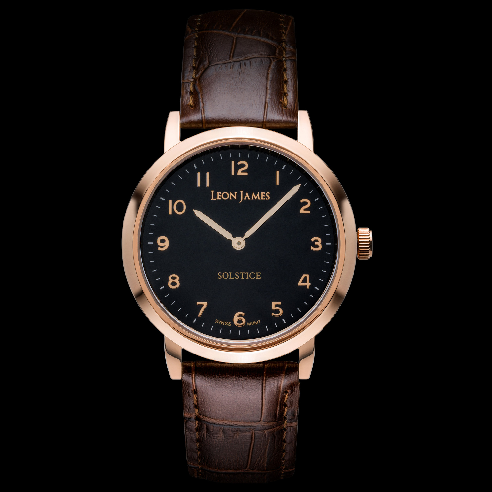 Gold Watch Black Face Technowise360 Olivia Gold Watch for Women