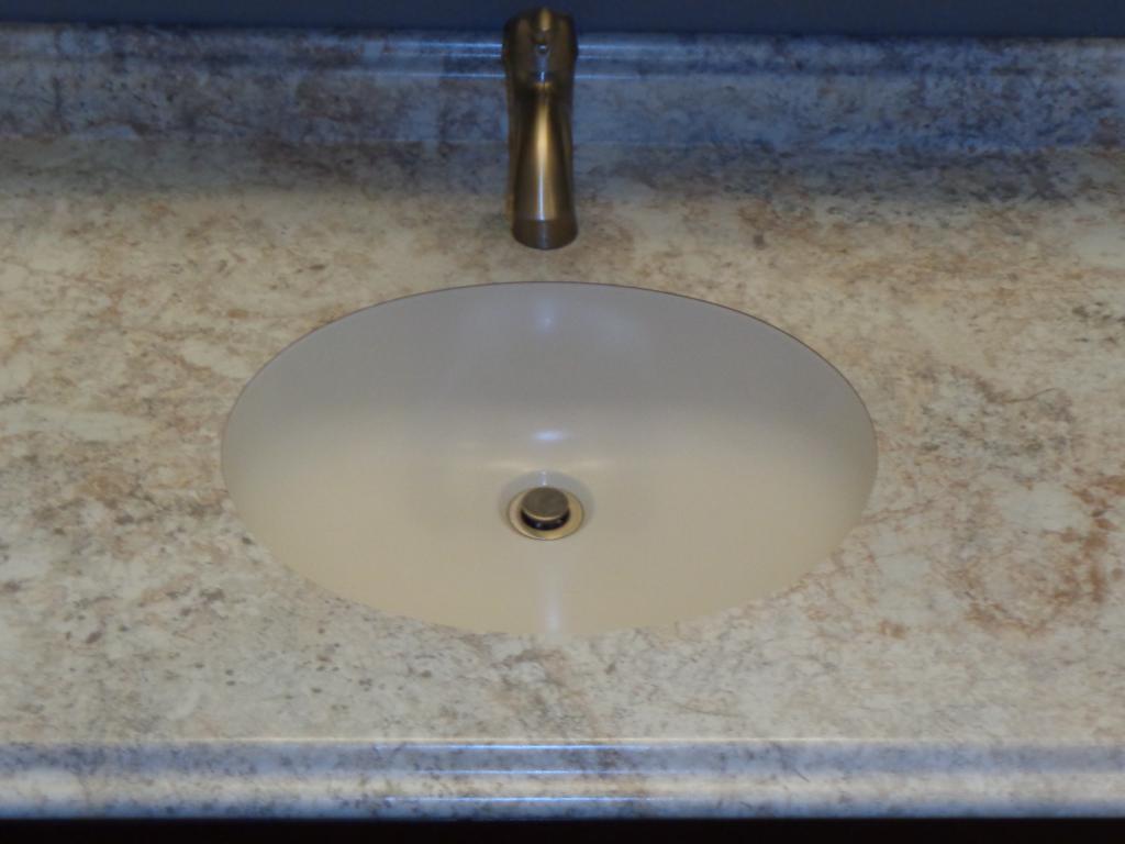 Acrylic Vanity Undermount Sink Bisque York Leo's Kitchens