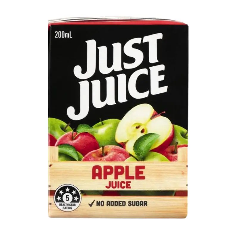 Just Juice Apple Juice 24 x 200ml popper LePack