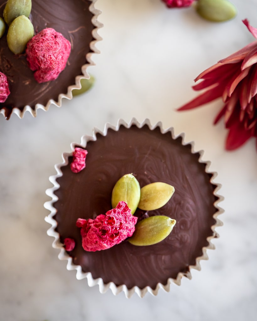 Dark Chocolate Marcona Almond Butter Cups Le Petit Eats
