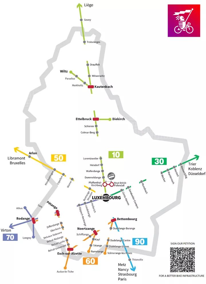 Piste Cyclable Luxembourg Carte Luxembourg si le rail ressemblait aux pistes cyclables…