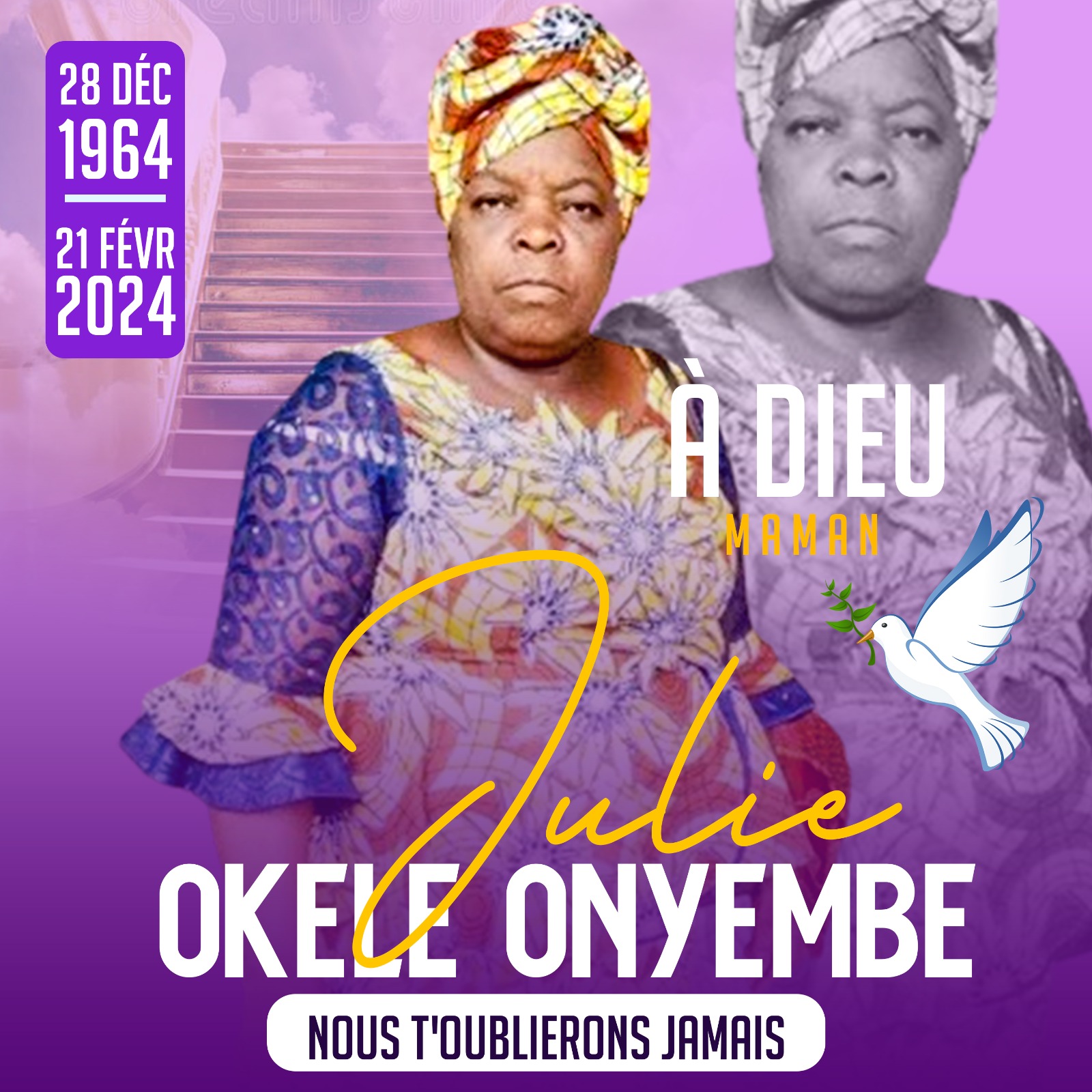 Nécrologie Le Prof Nicot Omeonga a perdu sa grande sœur Julie Okele