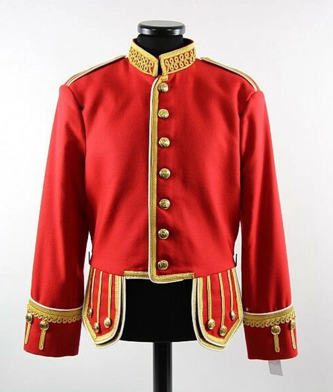 Drum Major Jacket Military Band Pipe Doublet Red Jacket