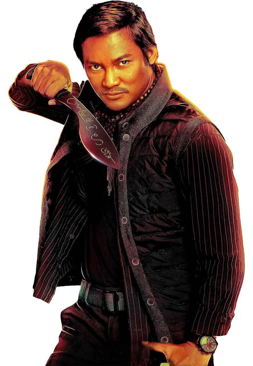 Expend4bles Tony Jaa Black Vest Lerenjack