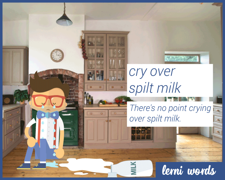 Cry over spilt milk Lerni Words