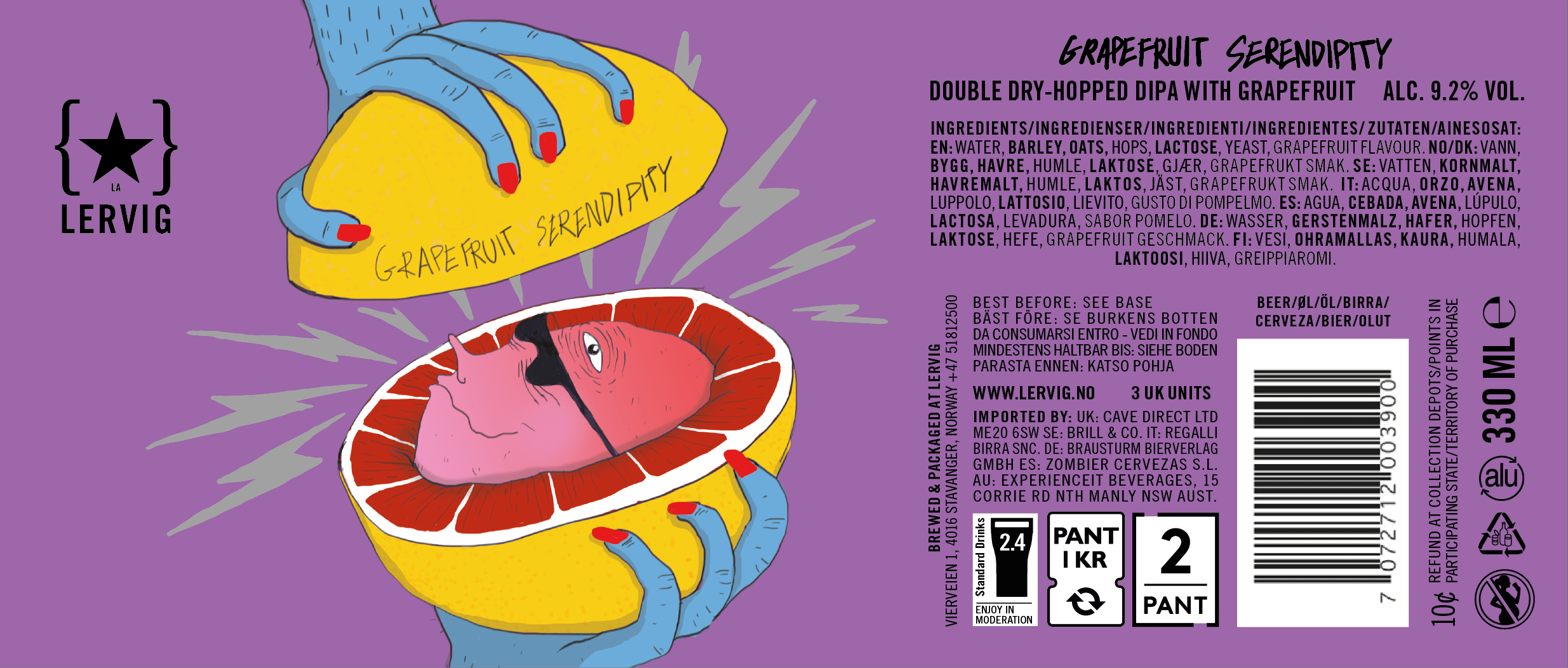 GRAPEFRUIT SERENDIPITY LERVIG BREWERY STAVANGER, NORWAY