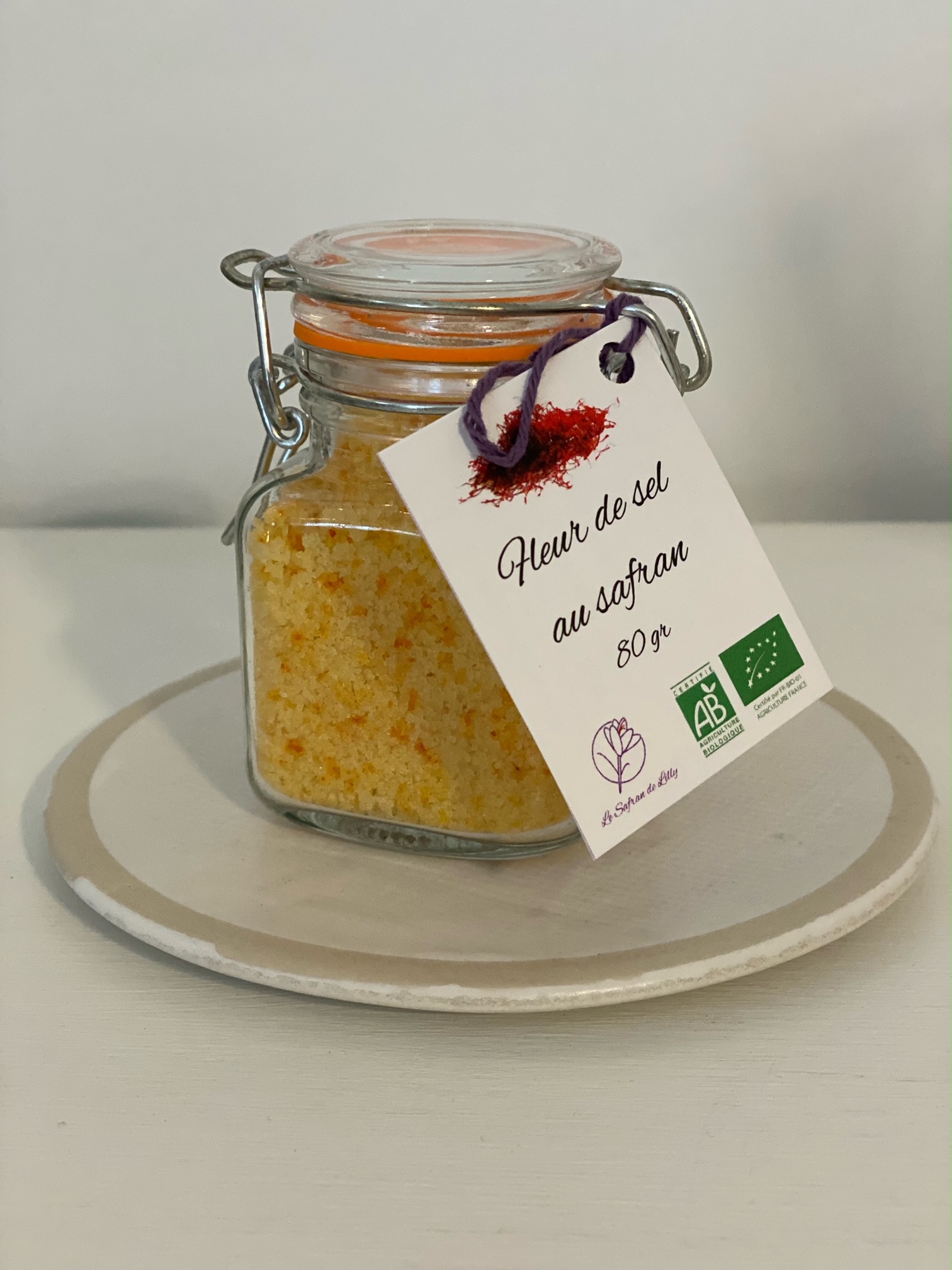 Fleur de sel au safran Bio Le Safran de Lilly