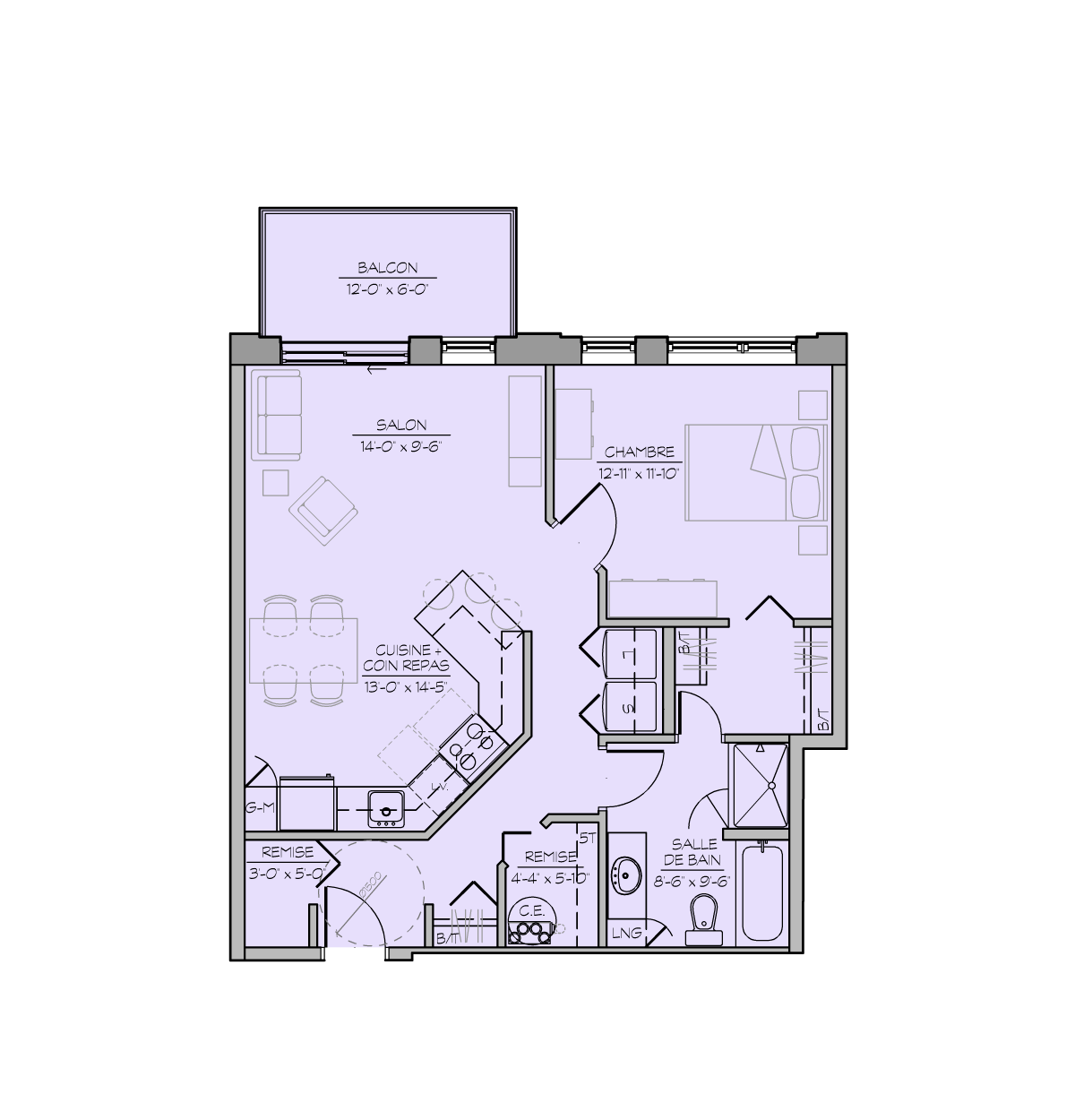 Modèles d'appartement Les appartements Frontenac