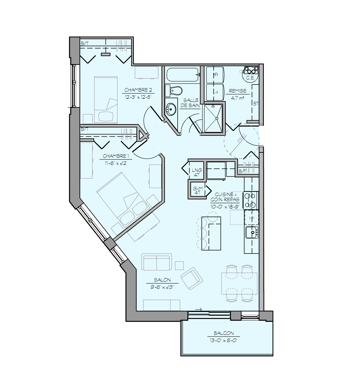 Modèles d'appartement Les appartements Frontenac