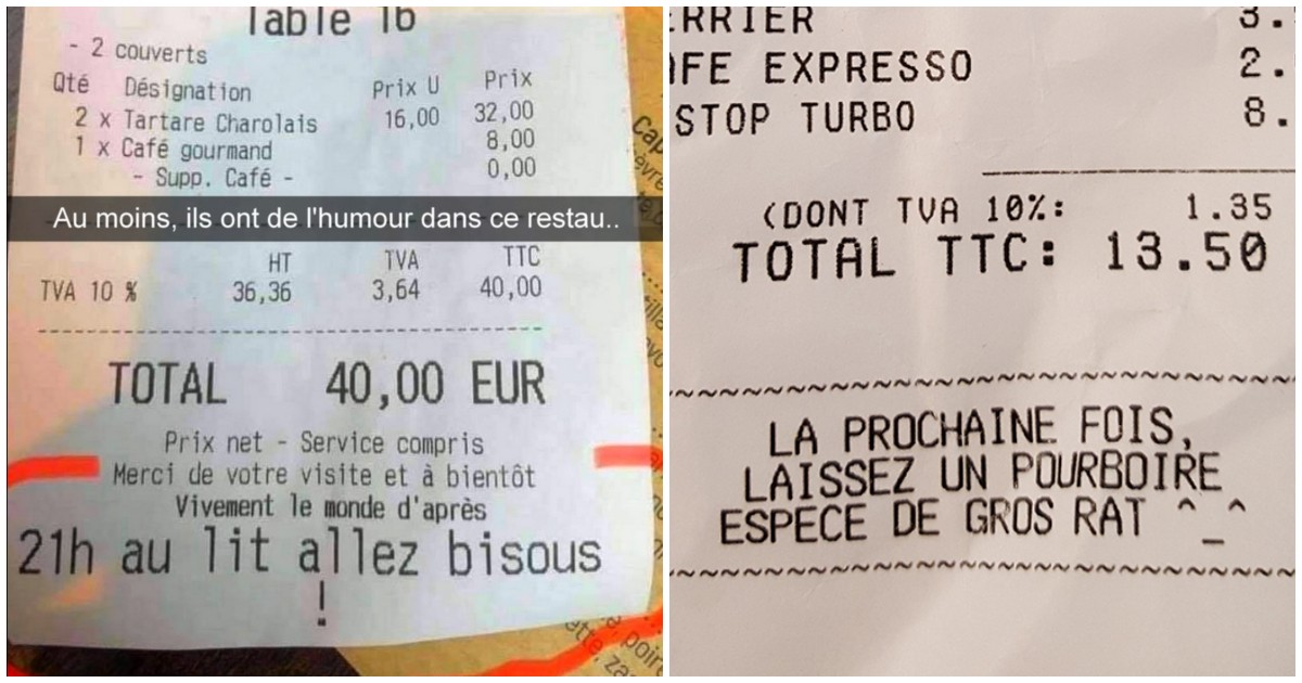 Top 10 des messages les plus étranges inscrits sur les tickets de caisse
