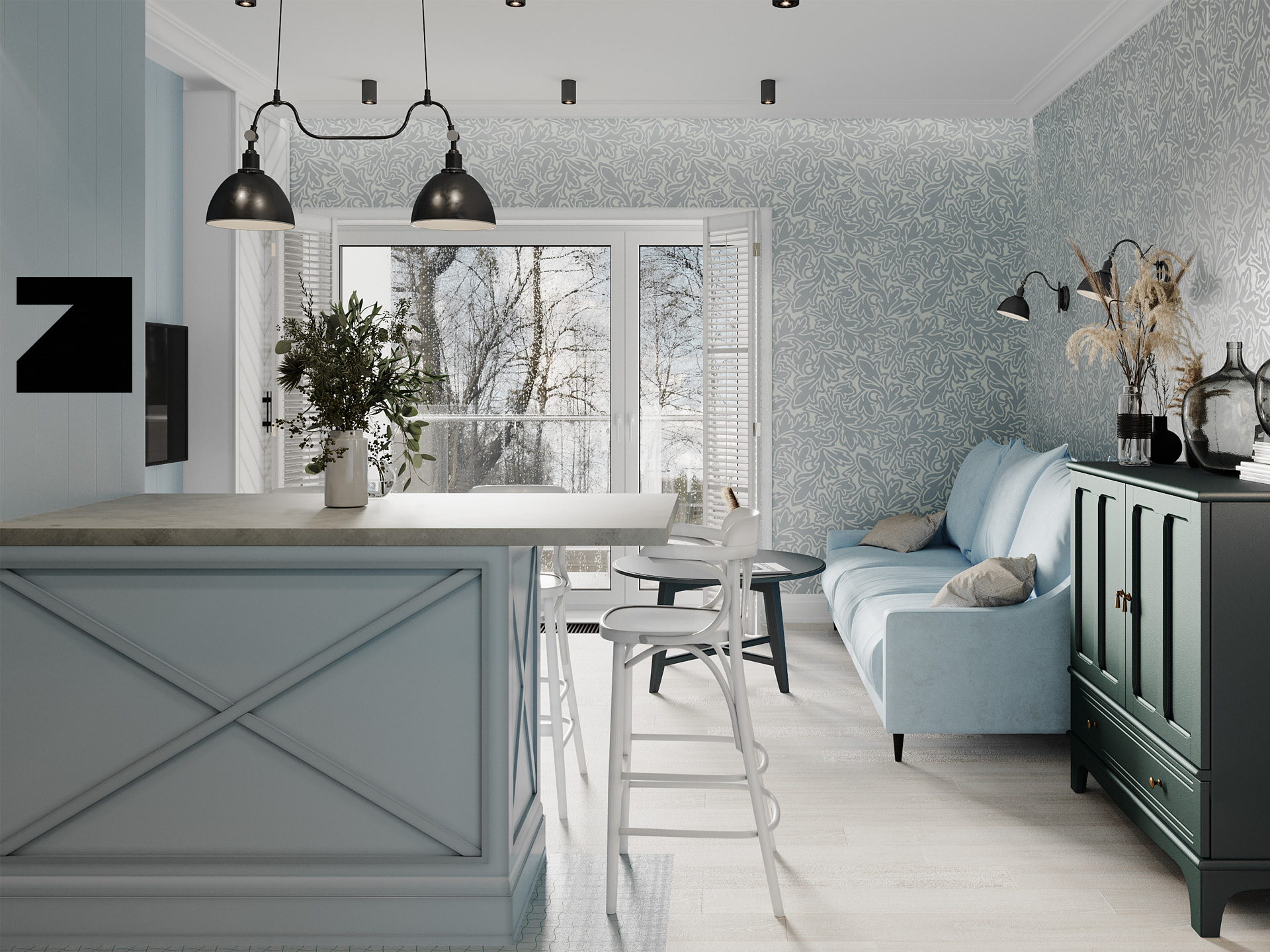 LIGHT BLUE APARTMENT GDANSK Lesinska Concept Premium Design Studio