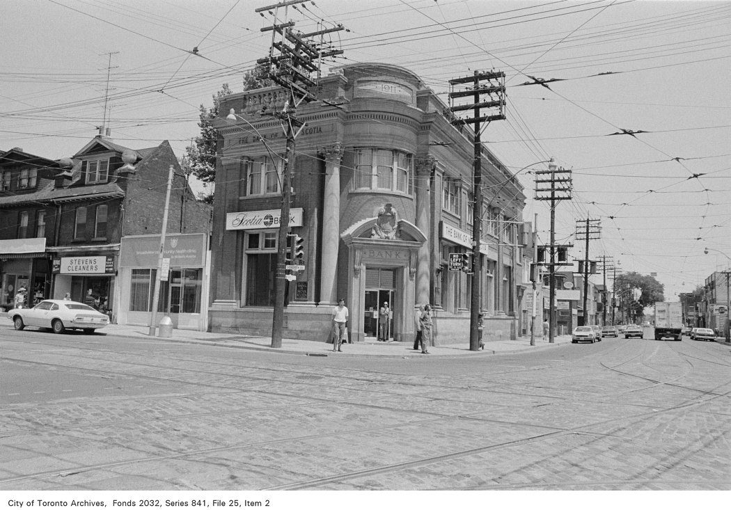 Corner of Broadview Ave. and Gerrard St., looking northeast