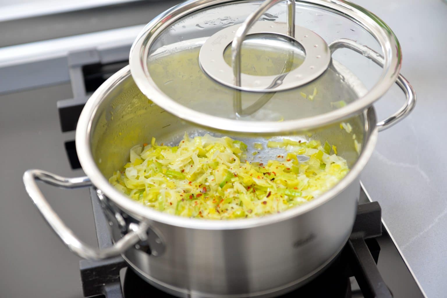 Leek fondue "fondue de poireaux" in French Les menus plaisir