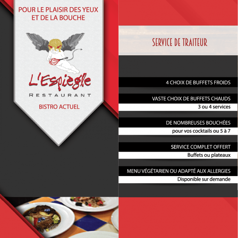 Notre Menu Restaurant l'Espiègle
