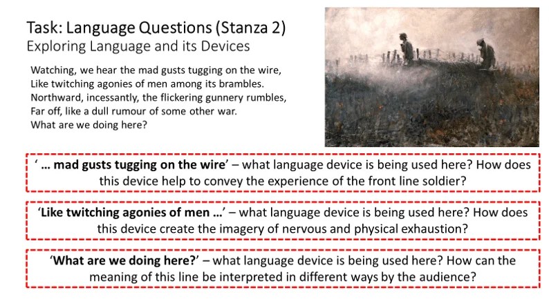 GCSE Poetry ‘Exposure’ by Wilfred Owen Lesson Planned
