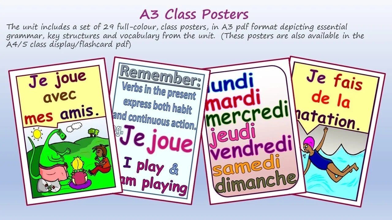 Primary French Unit Year 3+/Grade 2+ Holidays & Leisure Site