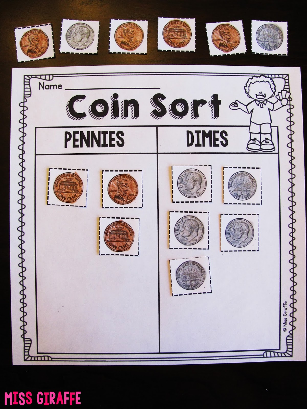 Miss Giraffe's Class Teaching Money Lesson Plans Learning