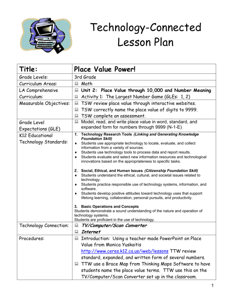 Place Value Lesson Plans - Lesson Plans Learning