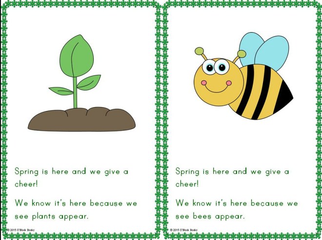 Free Spring Emergent Reader for Signs of Spring Lessons for Little