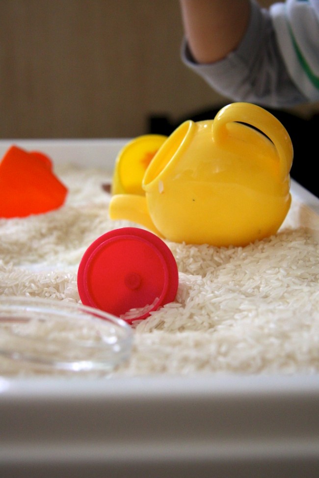 Messy Play with Rice