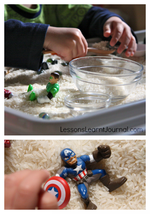 Messy Play with Rice