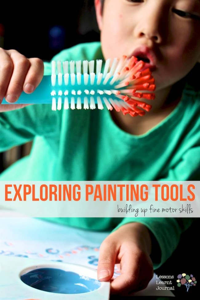 Fine Motor Activities Exploring Painting Tools