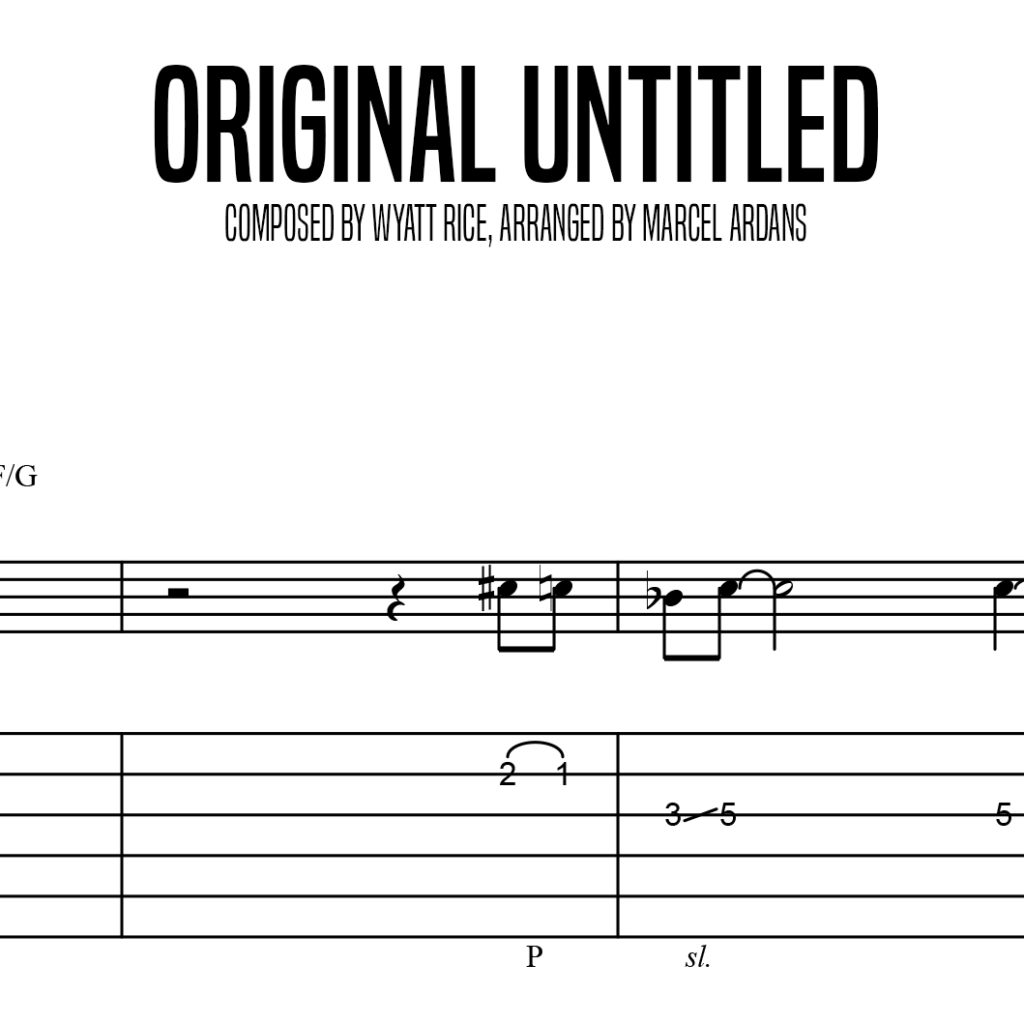 Original Untitled, Wyatt Rice (Advanced) Lessons With Marcel