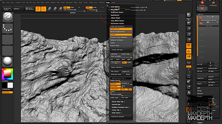 Multi Map Exporter for ZBrush and How To Render Displacements with V