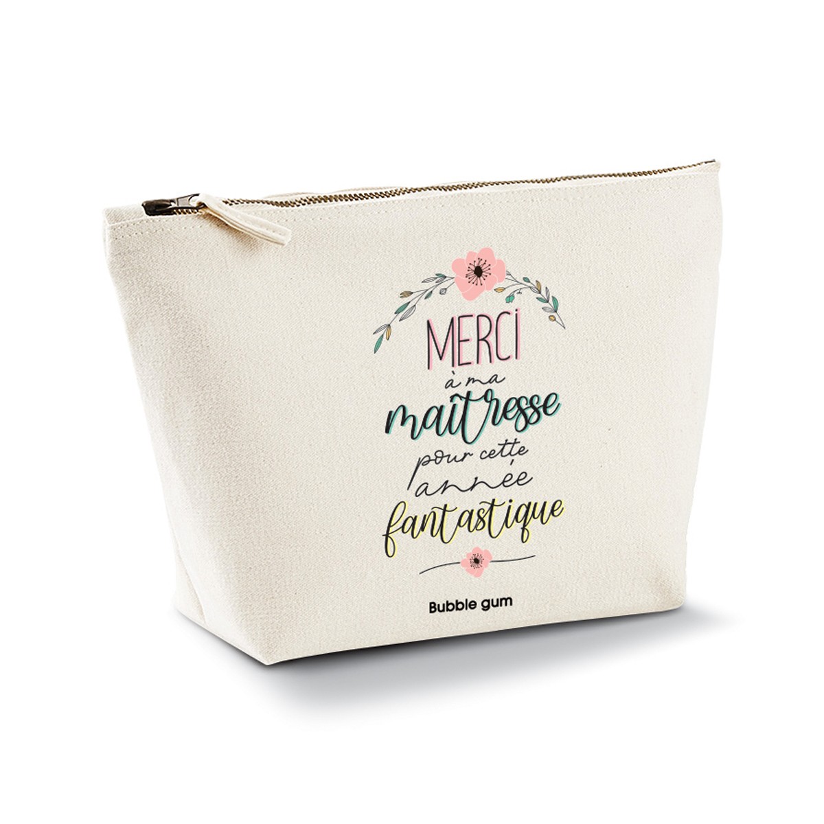 TROUSSE S COTON BIO " MERCI A MA MAITRESSE POUR CETTE ANNEE … " - Les  trésors de Loulette
