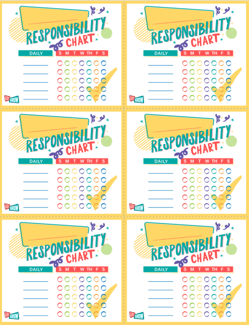 Free Chore Chart Printables with Poster, Bookmark, and More