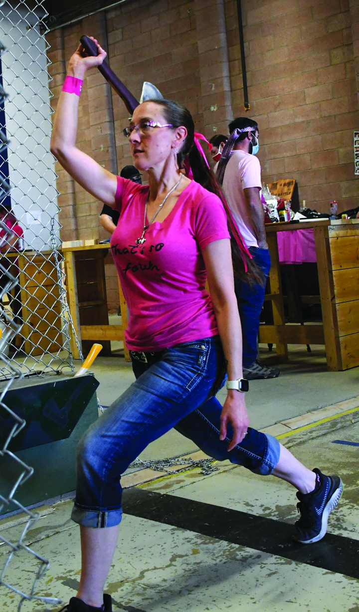Axethrowing fundraiser hits the mark