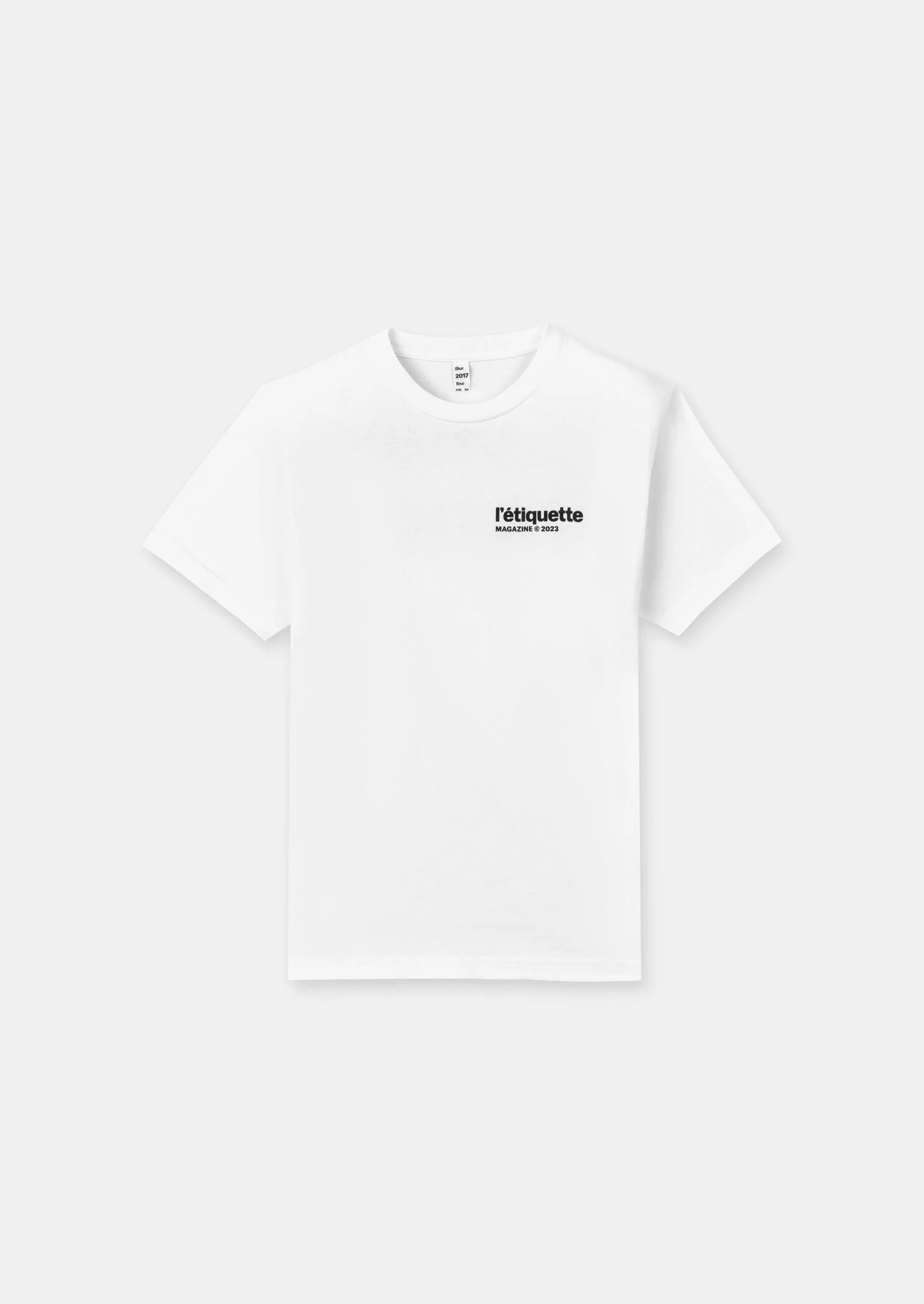 White "Clothes and Culture" TShirt L'Étiquette merch Short Sle
