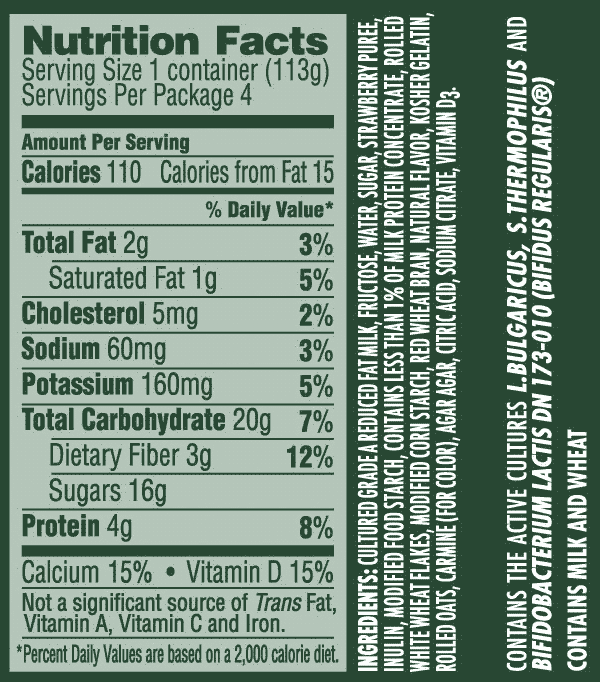 Activia Yogurt Nutrition Facts Strawberry Nutrition Ftempo