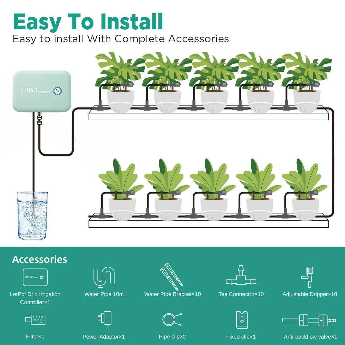 LetPot Automatic Watering System, Indoor Garden Watering System 