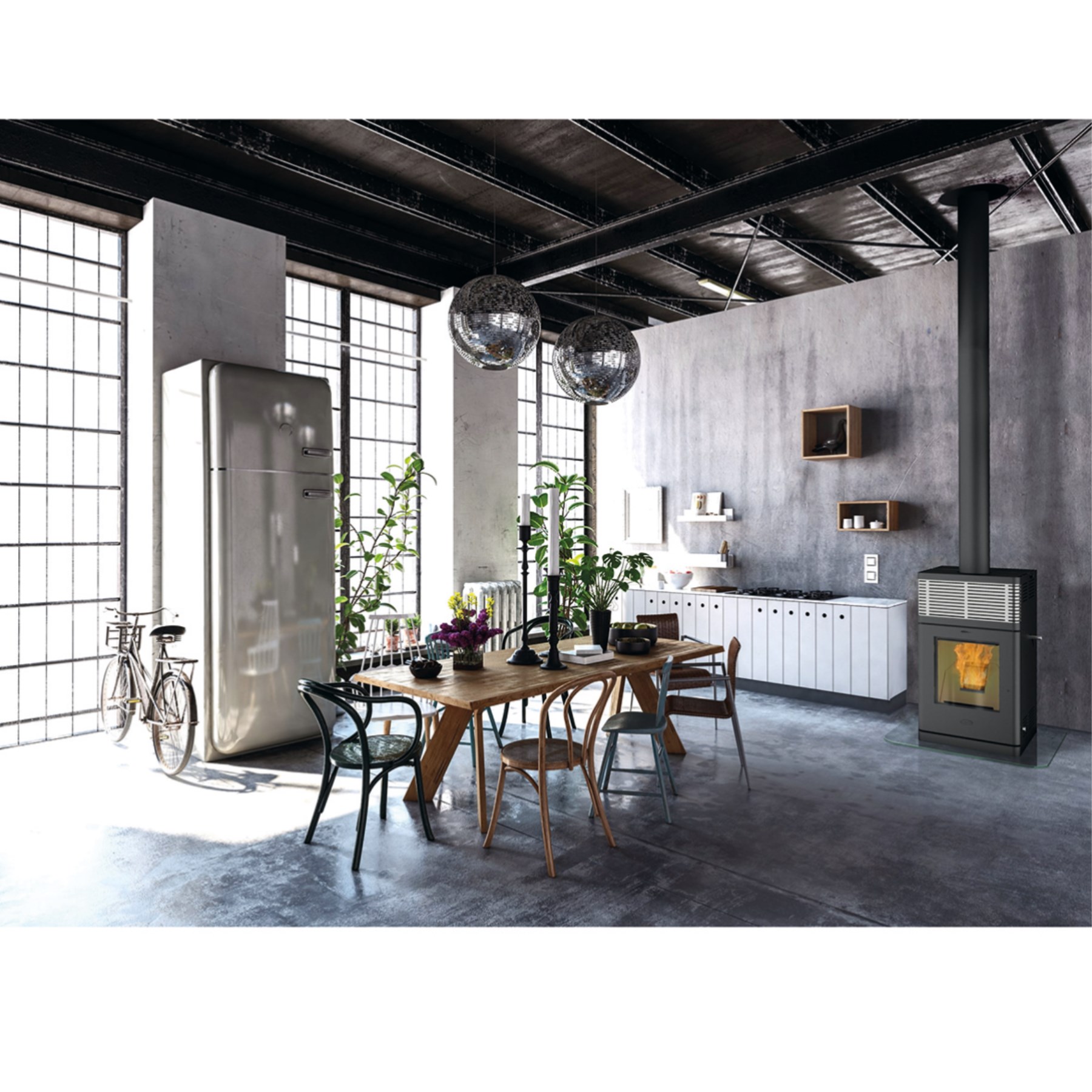 Fireplace Pelletofen Gravio Edelstahl, Stromlos (1250116) - Bei Let's Doit