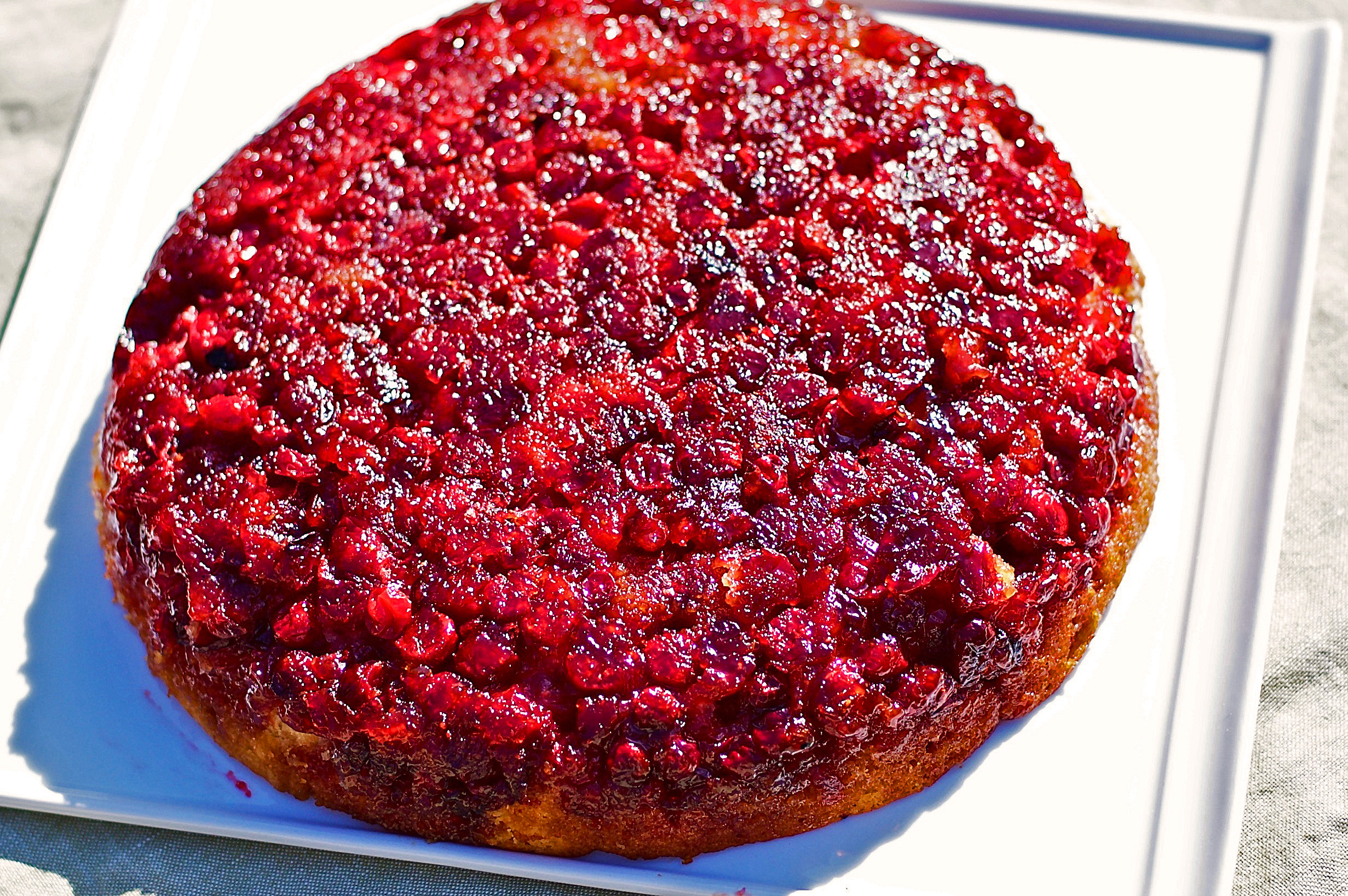 Cranberry Upside Down Cake Gluten Free Let's Be Yummy