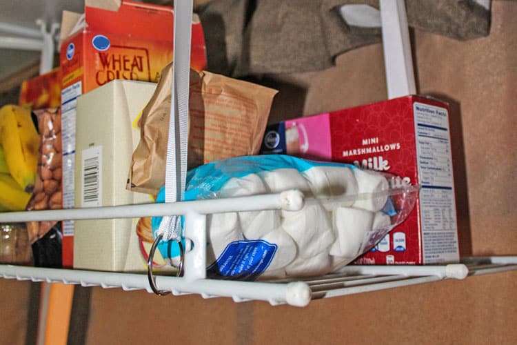 Simple DIY Hanging Shelf for a PopUp or RV Trailer