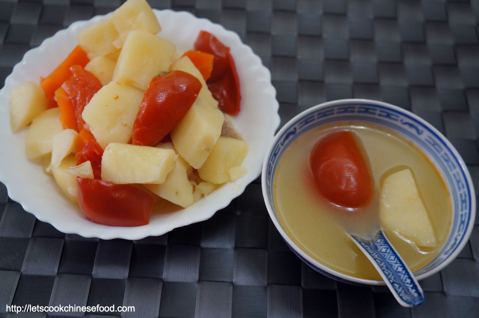 Chinese Soup Recipe：Potato with Tomato Soup