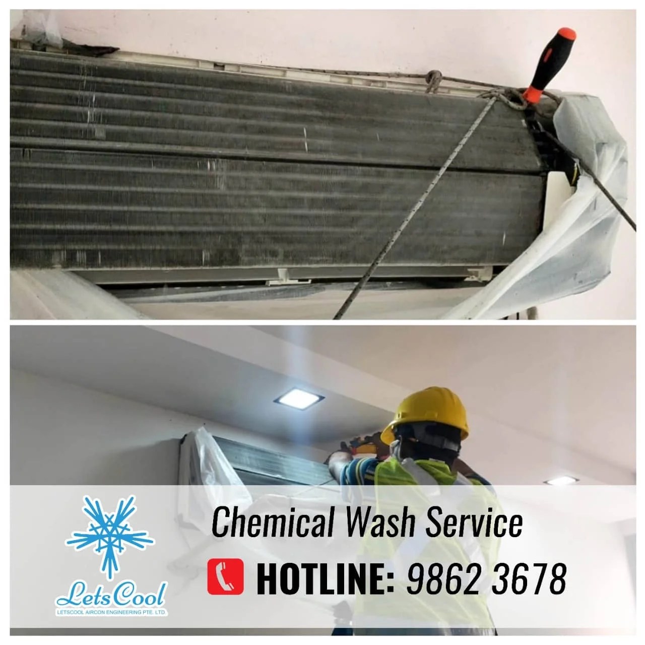 Best Aircon chemical Wash Service Singapore 60 Day Warranty