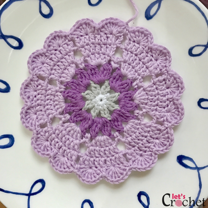 Crochet Hearts Doily Flower Coasters Free Pattern