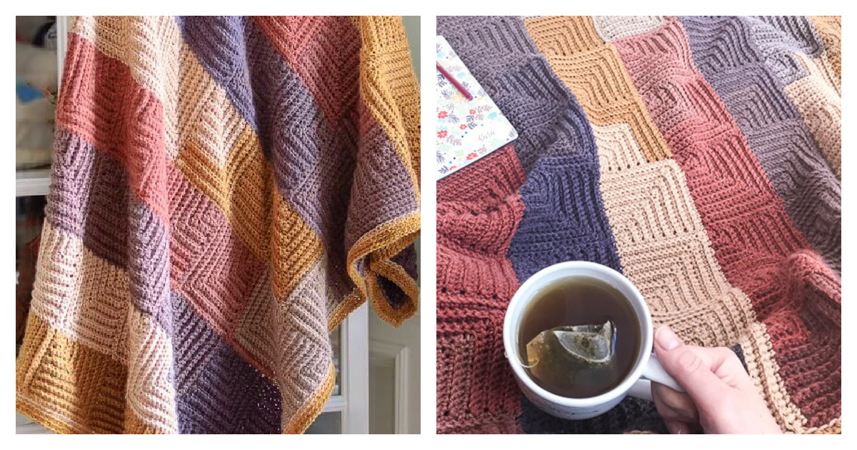 Mitered Square Afghan Free Crochet Pattern